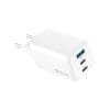 Forever TC-08-65ACC GaN PD QC charger 2x USB-C 1x USB 65W white