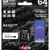 GoodRam memory card IRDM 64GB microSD UHS-I U3 V30 with adapter