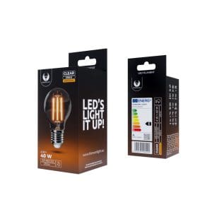 LED Bulb Filament E27 A60 4W 230V 2700K 470lm COG clear Forever Light
