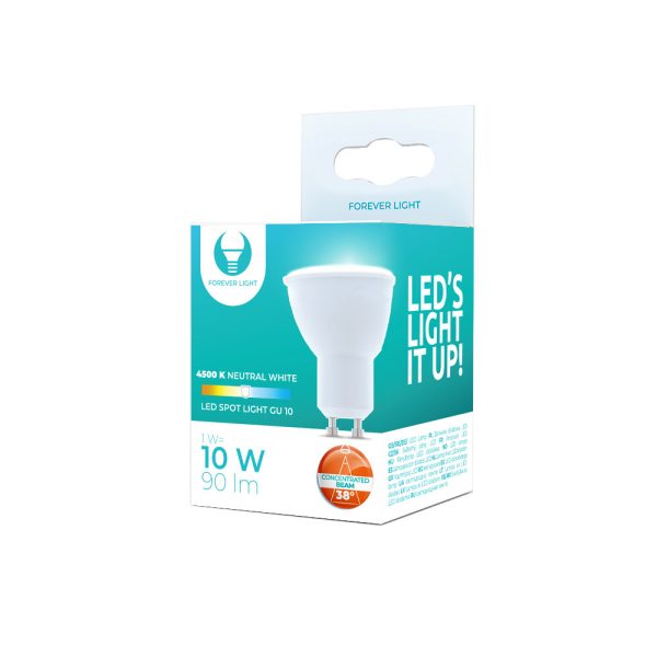 LED Bulb GU10 1W 230V 4500K 90lm 38° Forever Light