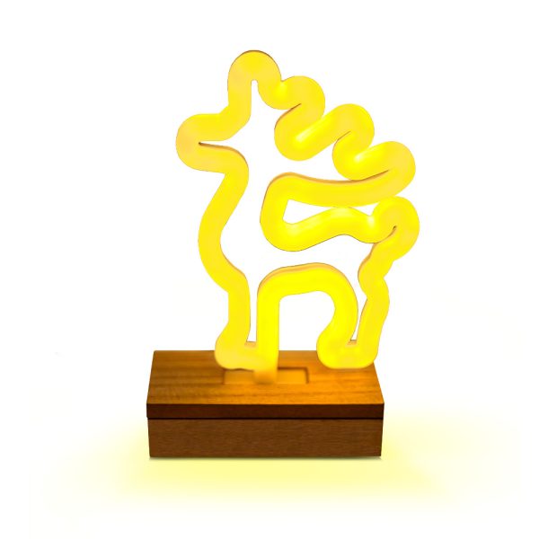 Neon Wood Stand LED DEER warm white FLNW02 Forever Light
