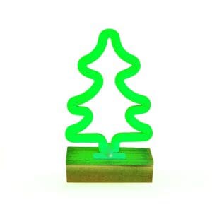 Neon Wood Stand LED TREE green FLNW03 Forever Light