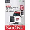 SanDisk memory card Ultra Android microSDXC 64GB 140MB/s A1 Cl.10 UHS-I + adapter