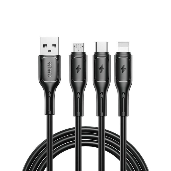WiWU - Starlink Series Data Cable Wi-045E 3w1 USB A to USB C
