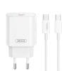 XO wall charger CE25 PD 25W 1x USB-C white + cable USB-C - USB-C