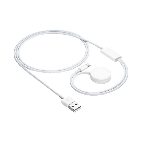 Akyga Charging Cable Apple Watch Ultra 2 / Series 9/8/7/6/5/4/3/2/1 Lightning Connector AK-SW-43 1m