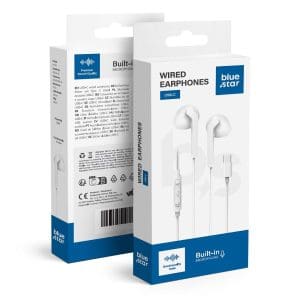 BLUE STAR wire earphones Type C with microphone PA-M15C-R 1