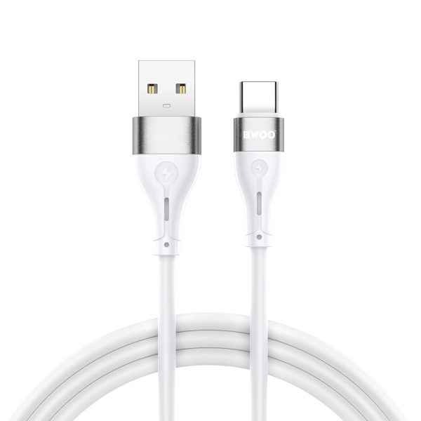 BWOO Cable USB - USB-C 1m 3A Minimalist Silicone White X280C