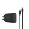 Devia wall charger Rocket PD 45W 1x USB-C black+ cable USB-C - USB-C