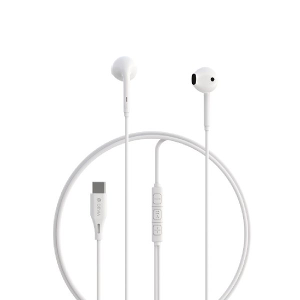 Devia wired earphones Kintone A3 Digital USB-C white