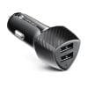 FORCELL CC50-2A17W CARBON φορτιστής αυτοκινήτου 2xUSB, 17W, μαύρο