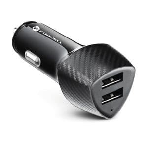 FORCELL CC50-2A17W CARBON φορτιστής αυτοκινήτου 2xUSB, 17W, μαύρο