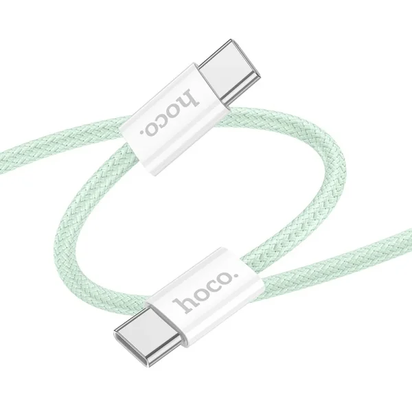 HOCO X104 καλώδιο Type C σε Type C PD QC3.0, 3A, 60W, 2m, πράσινο