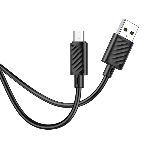 Hoco Gratifed X88 καλώδιο δεδομένων - φόρτισης 2,4Α, USB-A σε Micro USB, 1μ, μαυρο