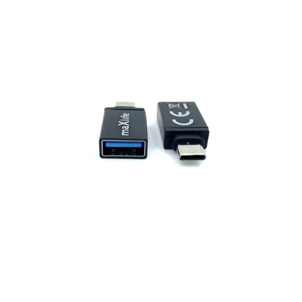 Maxlife αντάπτορας USB 3.0 (female) σε USB-C (male) μαύρο