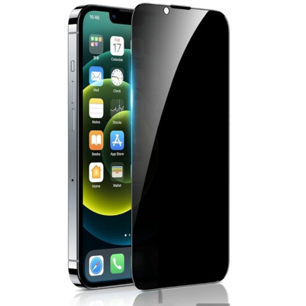TechWave 5D Full Glue Privacy Tempered Glass for Apple iPhone 16e black