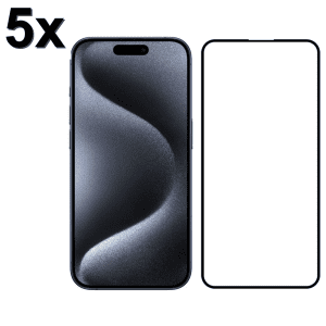 TechWave 5D Full Glue Tempered Glass for Apple iPhone 16 Pro Max black (Σετ 5 τεμαχίων - bulk)