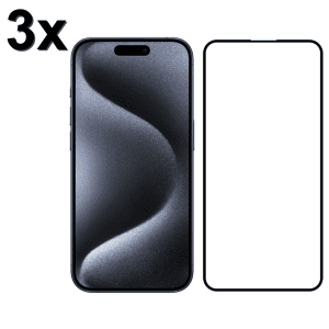 TechWave 5D Full Glue Tempered Glass for Apple iPhone 16 Pro black (Σετ 3 τεμαχίων - bulk)