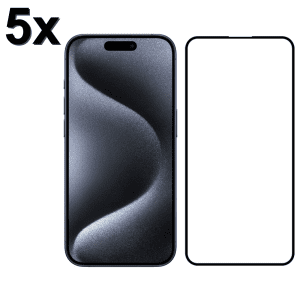 TechWave 5D Full Glue Tempered Glass for Apple iPhone 16 Pro black (Σετ 5 τεμαχίων - bulk)