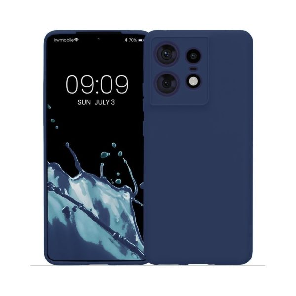 TechWave Matt case for Motorola Edge 50 Pro navy blue