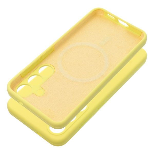 Case SILICONE 2mm for SAMSUNG S25 Edge compatible with MagSafe lemon