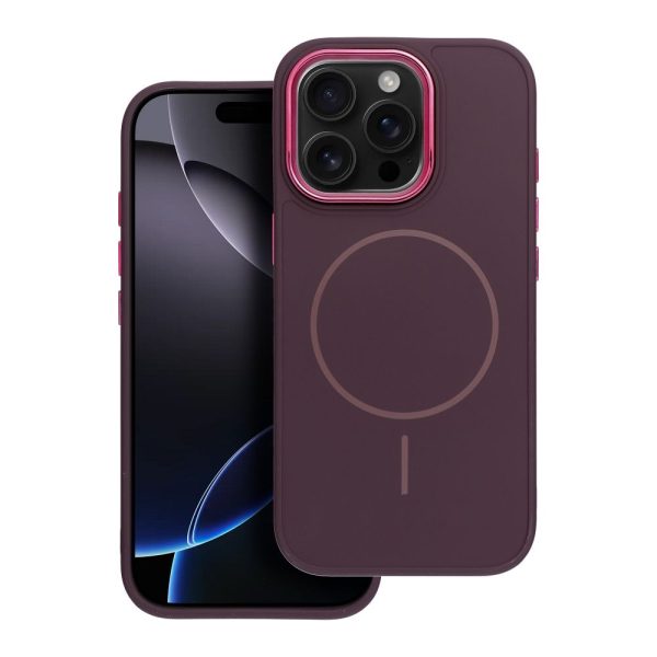 FRAME MAG COVER Case compatible with MagSafe for IPHONE 16 PRO MAX purple