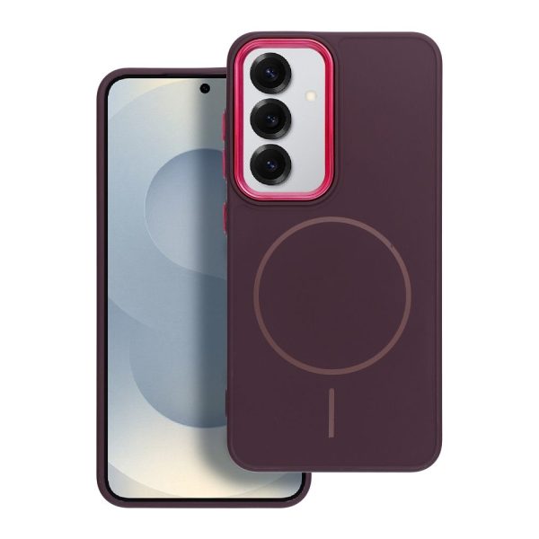 FRAME MAG COVER Case compatible with MagSafe for SAMSUNG A55 purple