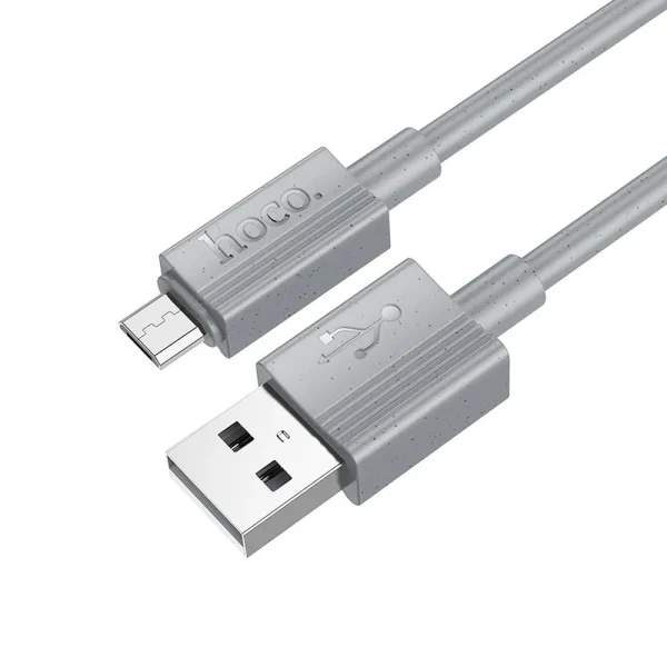 HOCO X107 καλώδιο USB A σε Micro USB, 2,4A, 1μ, γκρι