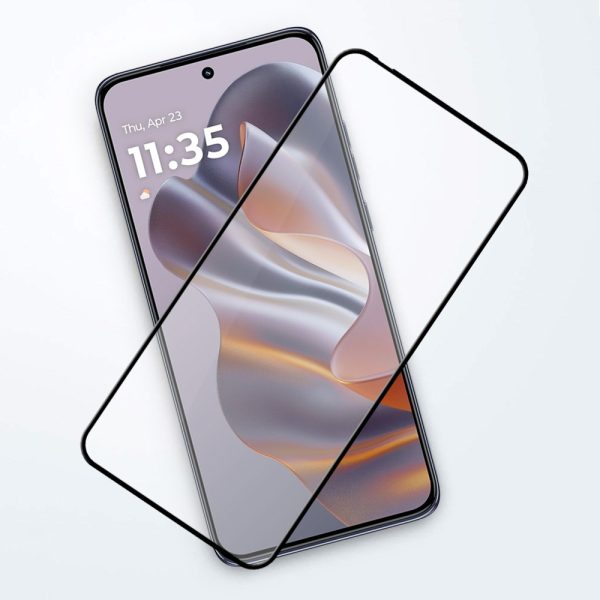 TechWave 5D Full Glue Tempered Glass for Motorola Edge 50 Neo black